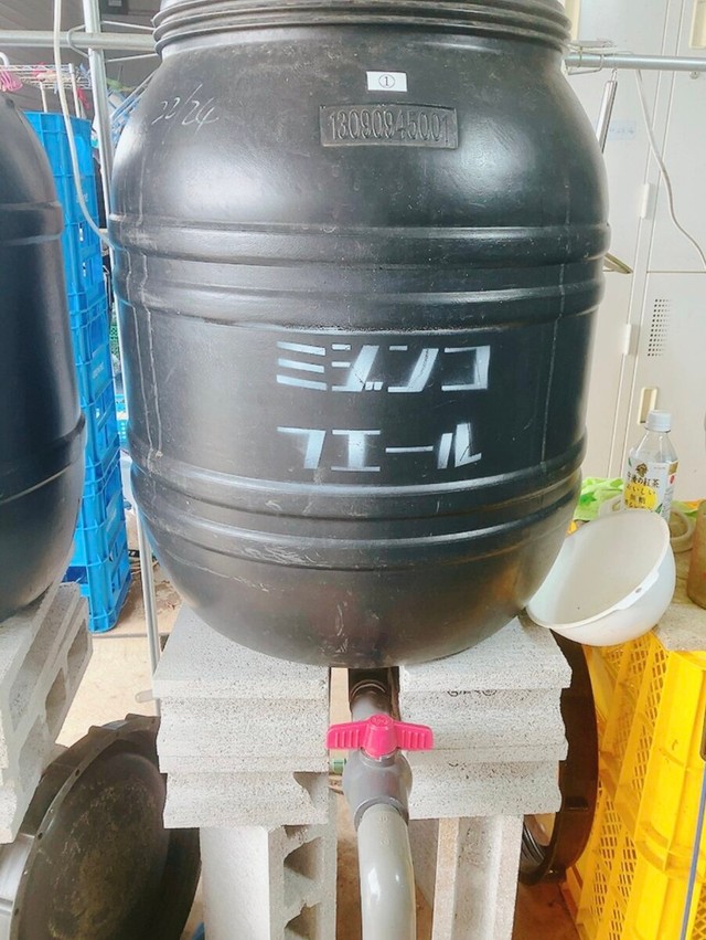 ミジンコ屋「きずなみじんこ」の装置。蛇口からみじんこが出てくる／みじんこ〜さん（@Lupico_D）提供