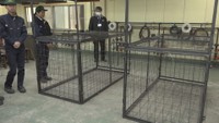 高校生が作ったイノシシ捕獲用の檻を寄贈　岡山