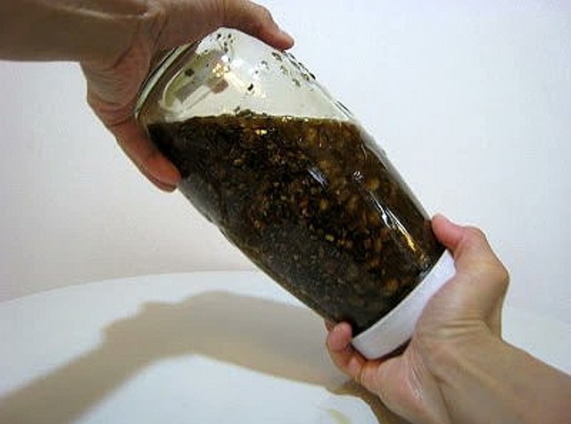 フタつき瓶に仕込んだ手づくり醤油キット（画像提供：マルカワみそ）