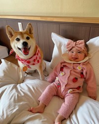 初めての旅行も一緒に行ったよ♡（提供：@shiba.tsukuneさん）