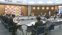 対策本部会議（岡山県庁　28日午後7時ごろ）