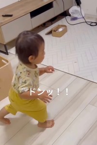 すり足からの、『ドンッ』！（提供：@rioland.0421さん）
