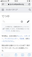 耕笑園てつやさんのWikipediaページ。「ひらがなで『てつや』だけは、やっぱりあかんわ」