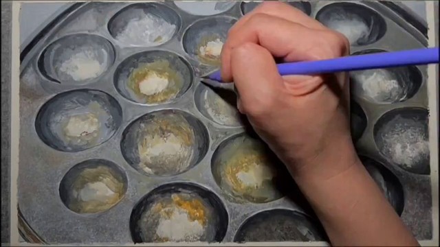 もちろんたこ焼き器も一から描いています。 ※山田めしがさんのX動画より抜粋