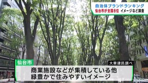 仙台市は全国８位・東北ではトップ　街の魅力度＆自治体ブランドランキング