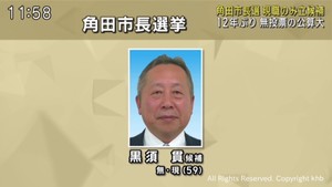 宮城・角田市長選挙告示　これまでのところ現職のみが立候補　無投票の公算大