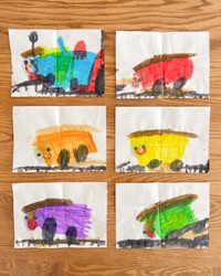 長男くんが7歳の頃に描いた絵（提供：YOUさん）