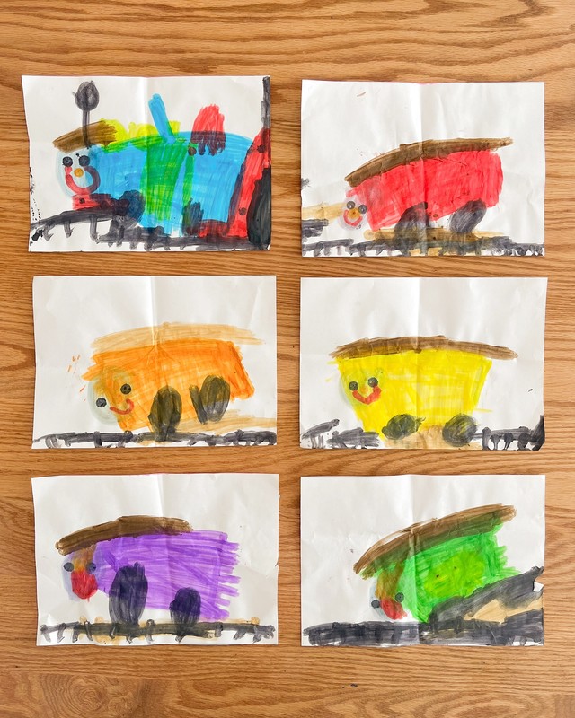 長男くんが7歳の頃に描いた絵（提供：YOUさん）