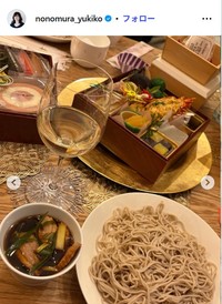 野々村友紀子のインスタグラム@nonomura_yukikoより