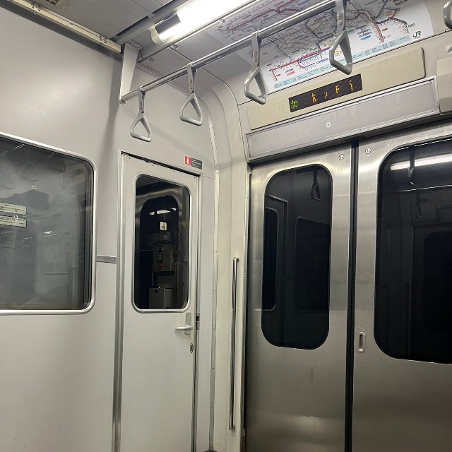 電車内に雪だるまが！（きよさん提供）