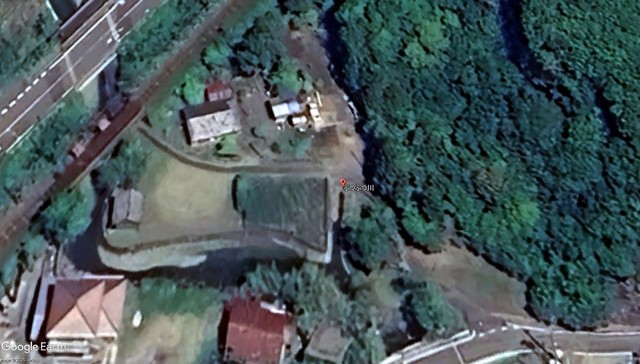 全体がぼやけるほど拡大してやっと見えてくる　（C）Google