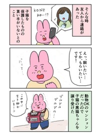 【漫画】『黒猫ちゃんと初めて会った日の思い出』3（なおにゃんさん提供）