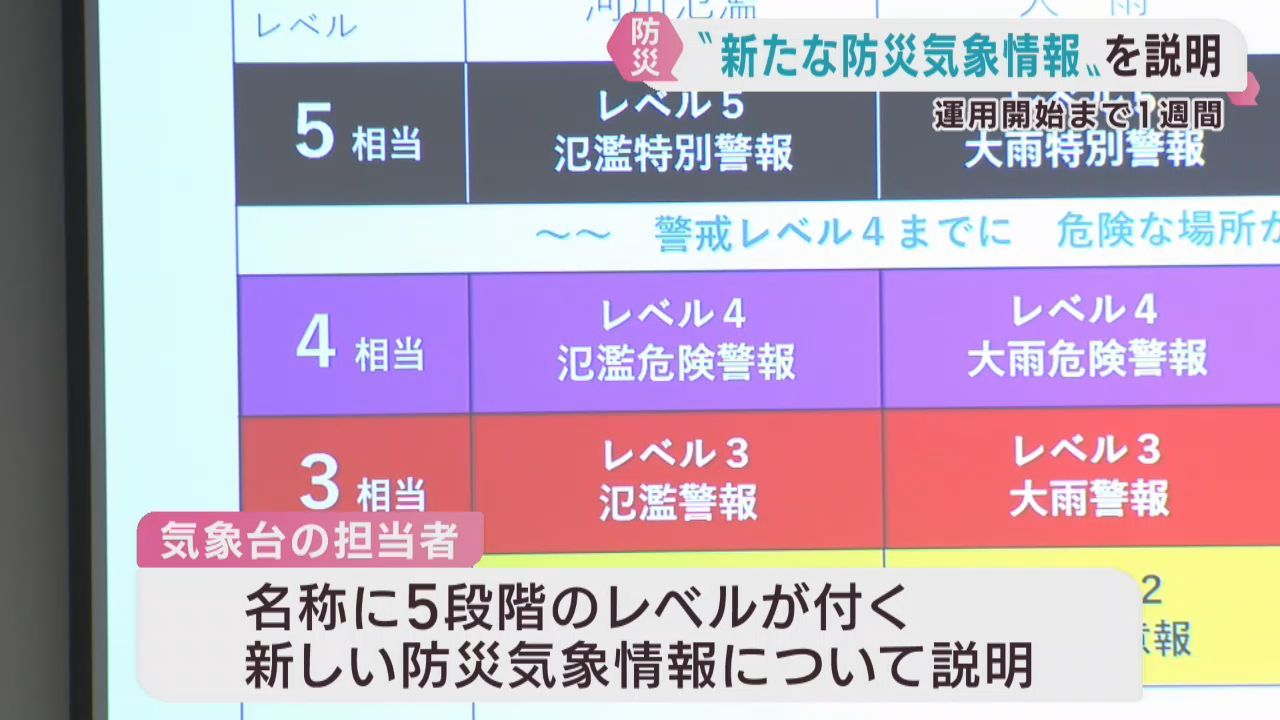 ２８日から新しい防災気象情報の運用開始　自治体職員など対象に講習会