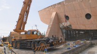 旧香川県立体育館　石庭の石を移設　2026年6月
