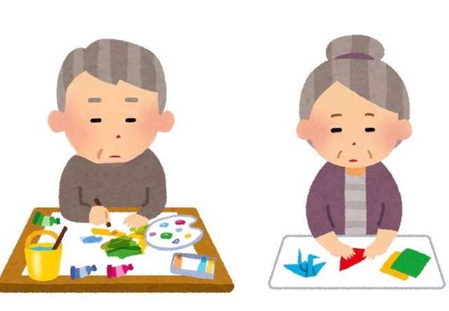 高齢者の多くが、無表情で「折り紙」や「ぬり絵」の時間を過ごしているという