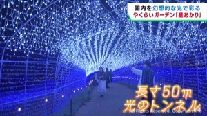 ４０万個のＬＥＤライトが幻想的な雰囲気をつくりあげる　宮城・やくらいガーデン
