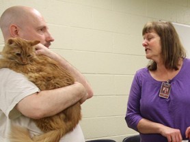 米国の動物介在プログラム　「猫たちといると心が温かくなる」