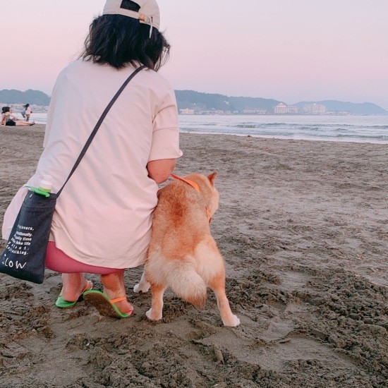 一緒に海を楽しみました