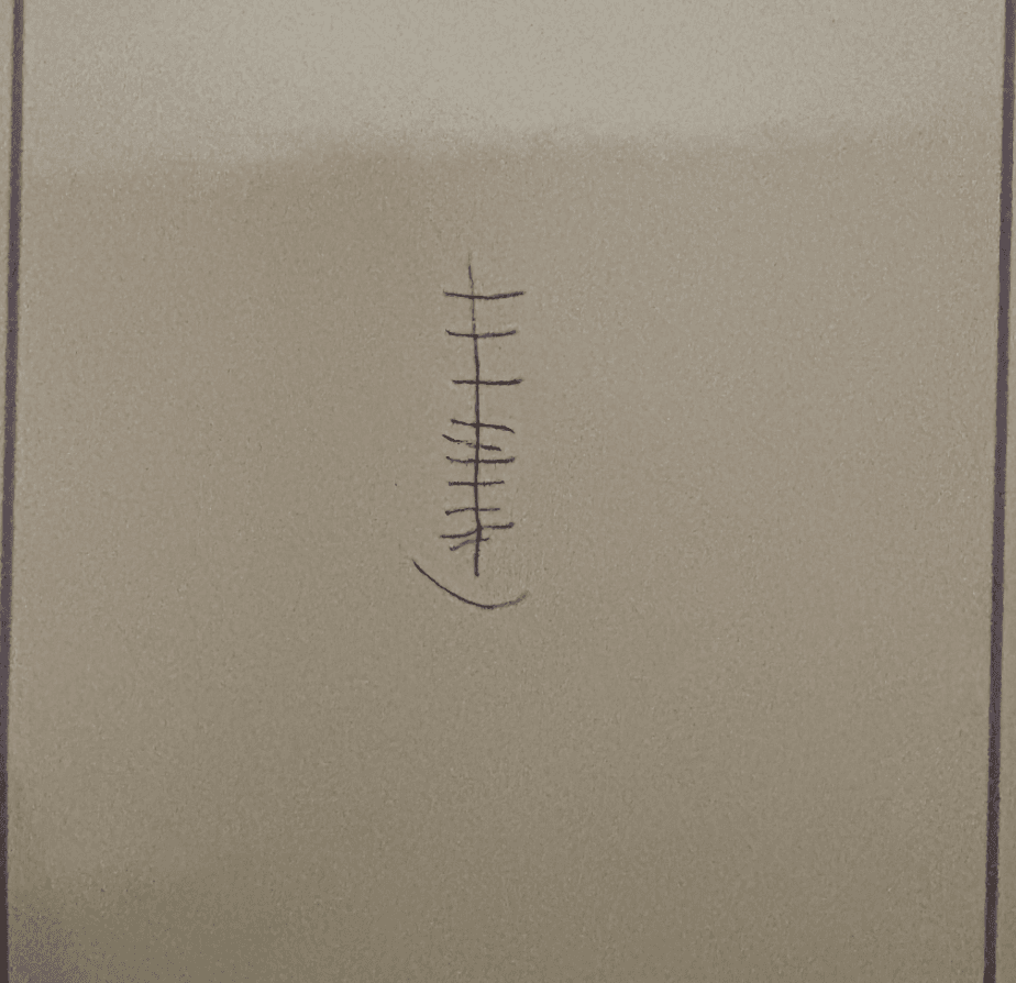 ハシゴのような「き」　可愛さ爆発 画像提供：なすまるさん