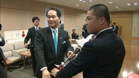 英明高校　香川県知事にセンバツでの活躍誓う