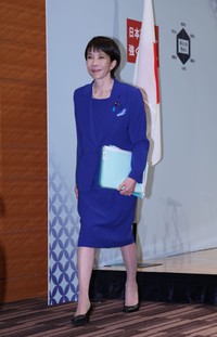 総裁選出馬会見に臨んだ高市早苗氏＝衆院議員会館