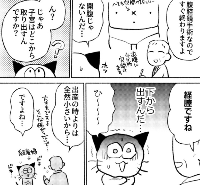 取り出す子宮は「出産より全然小さいから」と言われたものの…（春日サブスカさん提供）