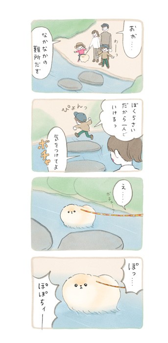 漫画「ふわふわポメのぽぽち　誰も予想しなかった結末」（提供：ぽこ🐾ぽぽちの飼い主さん）