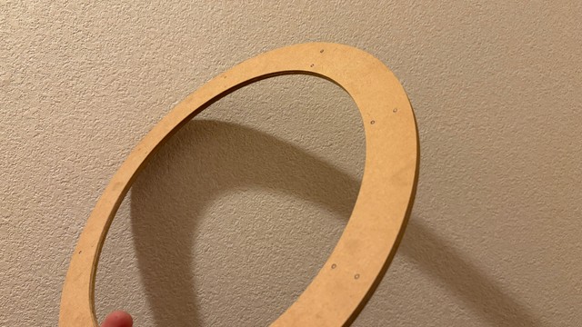 コースの一部に使用される木製パーツ／SANさん（@SanKun_Medal）提供