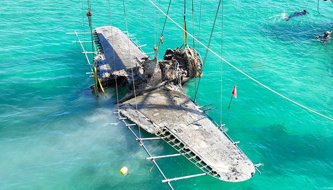Rare Japanese WWII fighter raised from sea after 81 years | The