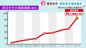 百日せきの感染者数が宮城県で過去最多に　対策の徹底を
