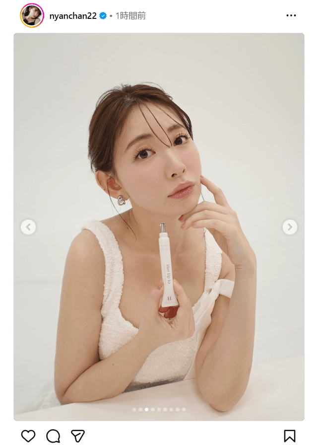 小嶋陽菜のインスタグラム（＠nyanchan22）より