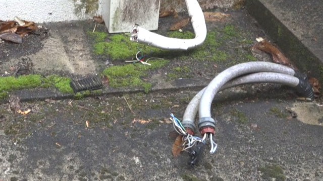 盗難被害があった津山市加茂町斎場　岡山県津山市