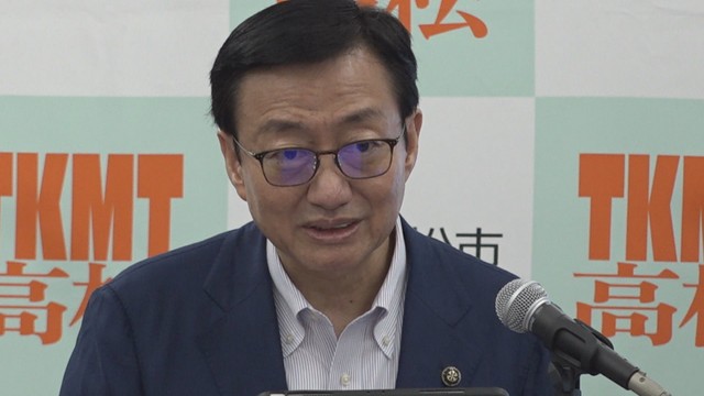 高松市の会見　30日
