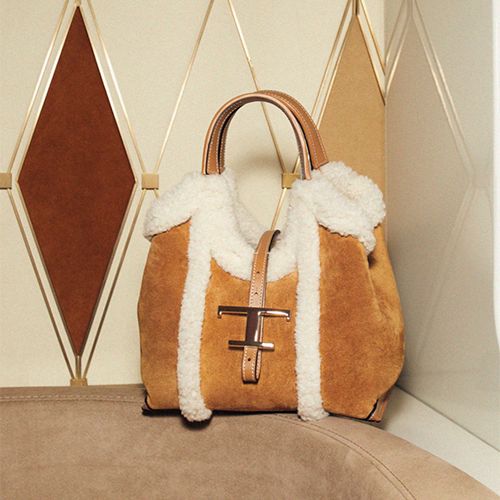 TOD'S_Ｔ タイムレス スエード ショッピング バッグ ミニ　500_5