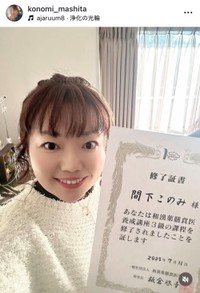 間下このみインスタグラム(@konomi_mashita)より