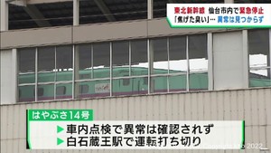 東北新幹線が仙台市内で緊急停止「車内で焦げた臭い」異常は発見されず