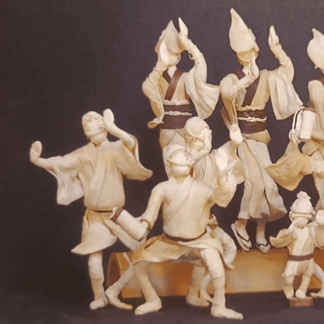 「阿波踊り」今にも踊りだしそうな躍動感！画像提供：木村拓子のとうもろこし人形