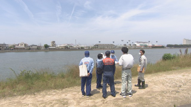 「土器川」で水害の恐れがある場所を巡視