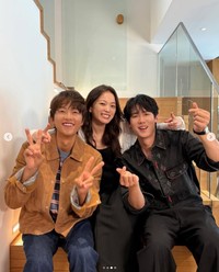 ユ・ヨンソクの公式インスタグラム@yoo_yeonseokより (左から)ソン・ジュンギ、チョン・ウヒ、ユ・ヨンソク