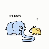 「タップで止めてゾウとキリンをちょうどいい長さにするゲーム」キャプチャ⑩ ※アリムラモハさんのGIFアニメより抜粋