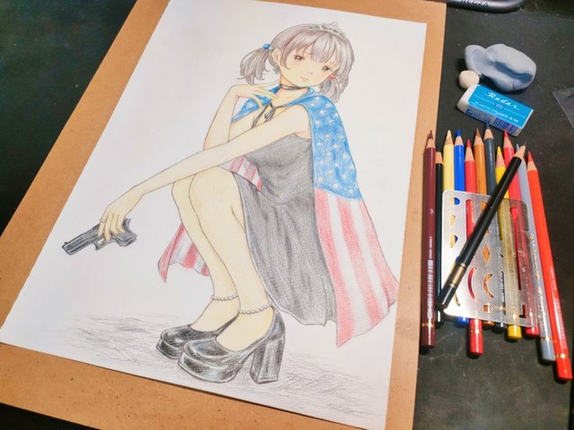 アメリカ風ビコちゃん制作風景 ※チャッピーさん提供