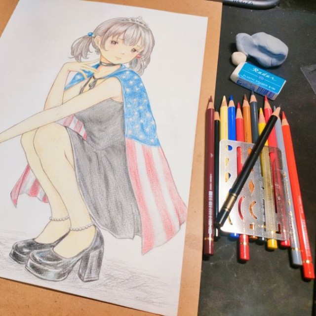 アメリカ風ビコちゃん制作風景 ※チャッピーさん提供