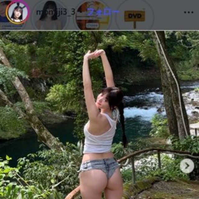 写真集「美尻の国」発売が決定した栗原もみじ＝栗原もみじのインスタグラム＠momiji3_3より