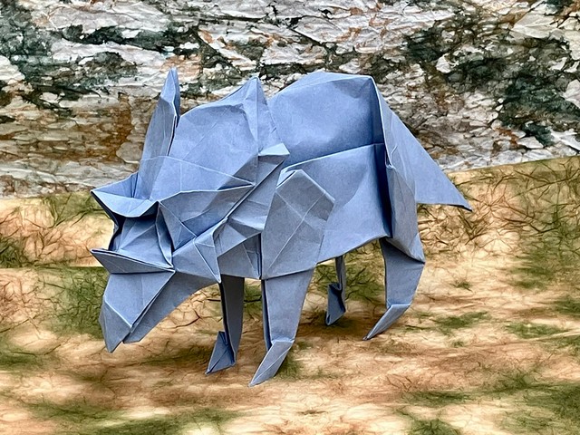 そうさんの作品「ユタケラトプス」（提供：そう　折り紙さん）