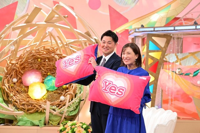 長岡大雅アナウンサー（左）と武田華奈アナウンサー＝「新婚さんいらっしゃい！」9月21日放送回よりⓒABCテレビ