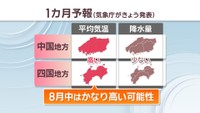 岡山・香川で8日ぶりの猛暑日…気象庁の1カ月予報は「この先も気温が高い傾向が続く予想」【天気予報】