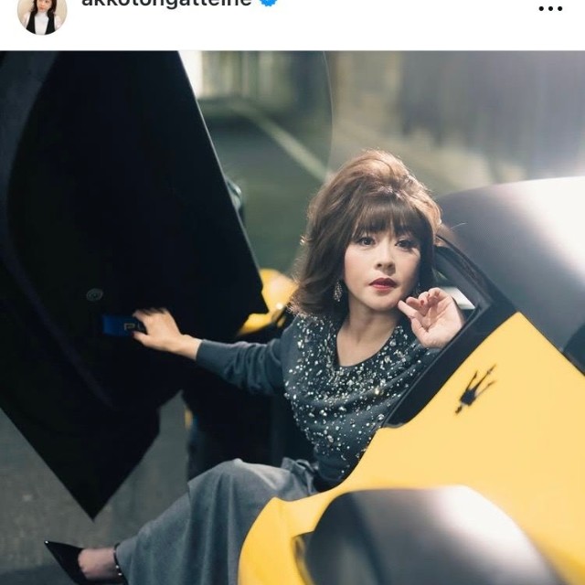 松本明子インスタグラム(@akkotongattelne)より