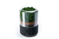 イギリス発の「持続可能な空気清浄機」Briiv。フィルターはコケやココナツの殻、活性炭でできている=モダニティ提供