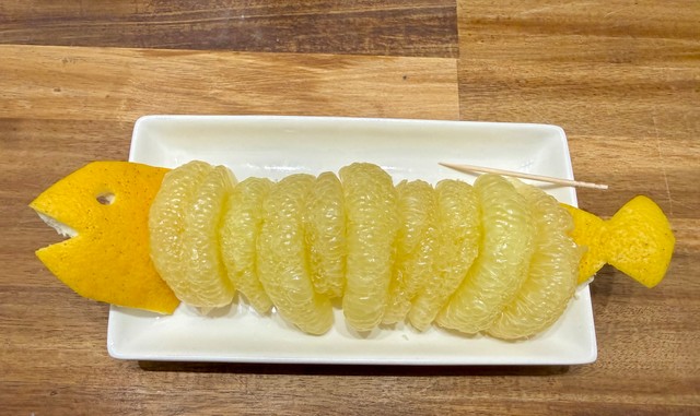 これぞ文旦の活け造り！（なみそさん提供）