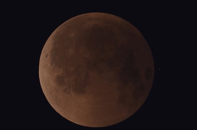 同日、未明から明け方にかけて、皆既月食も観測されました。 ※東京荻窪天文台提供（一部抜粋）